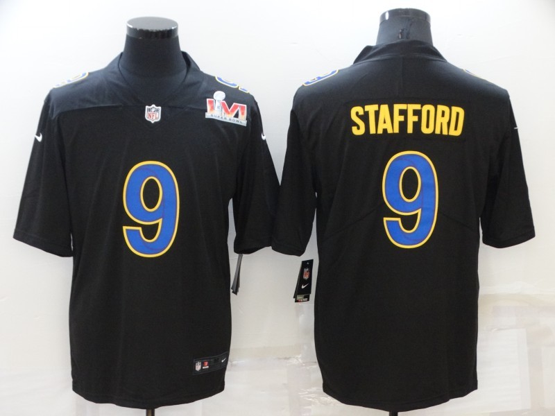 Men Los Angeles Rams #9 Stafford Black 2022 Super Bowl Vapor Untouchable Limited Nike NFL Jersey